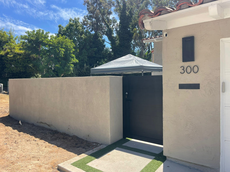 Block wall & Pavers - Iron Master Gates